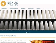 Tablet Screenshot of nexusfoams.com